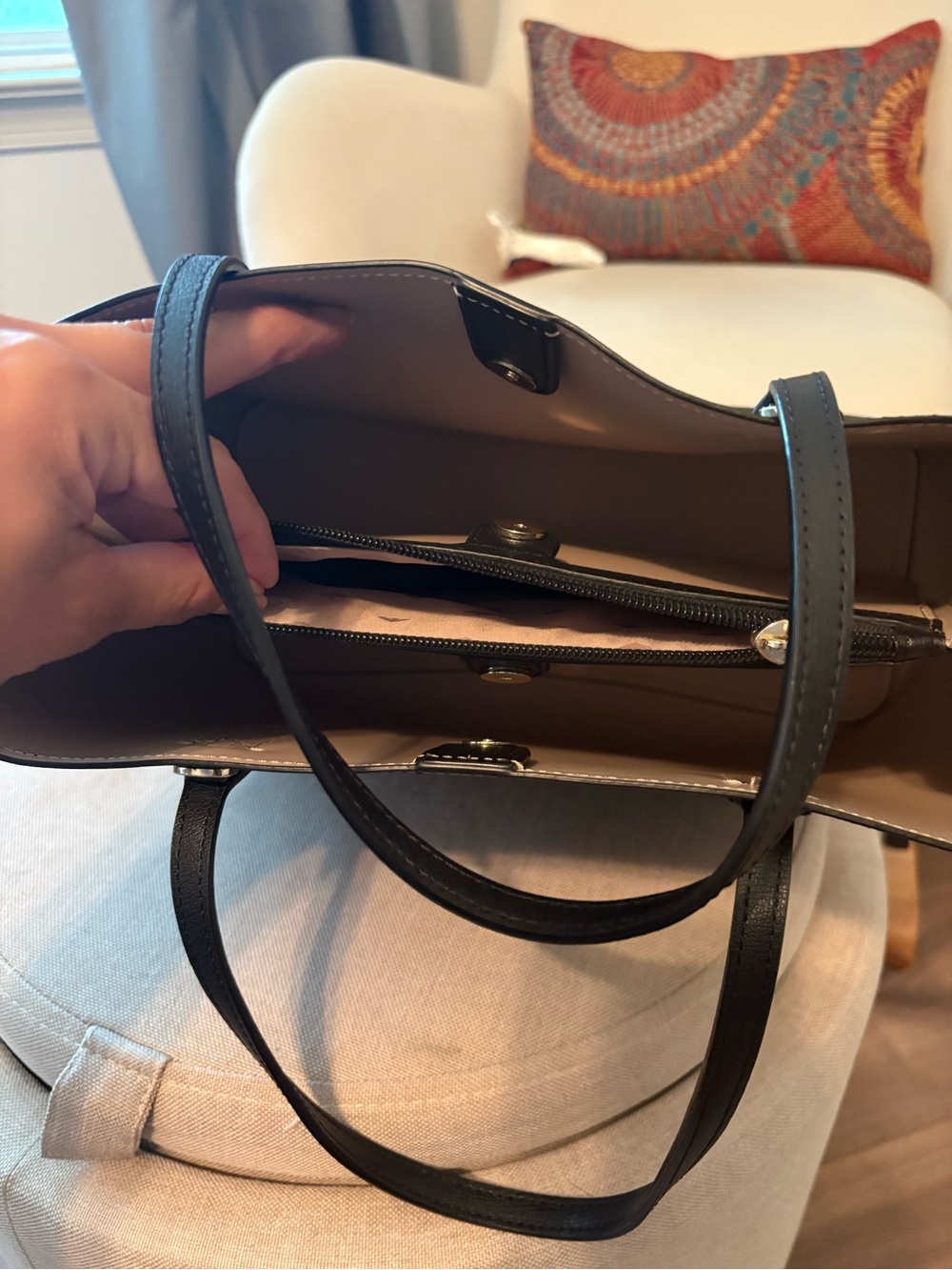 kate spade Black Leather Tote with Slim Handles - Picture 2 of 4